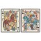 Stupell Industries Western Cowgirl Playing Cards 2pc Framed Giclee Wall Art Set Design by Melissa Wang